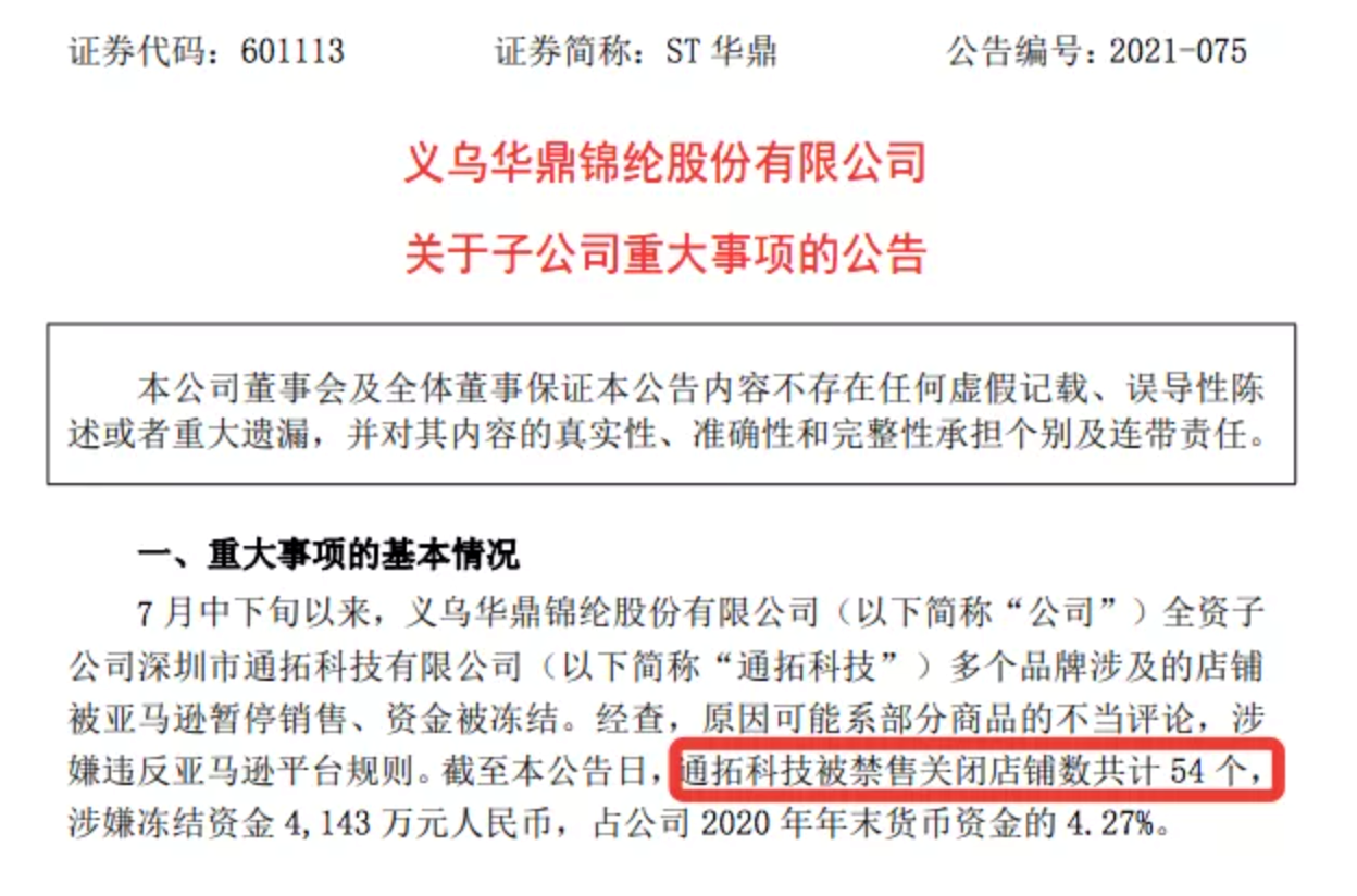 通拓公告