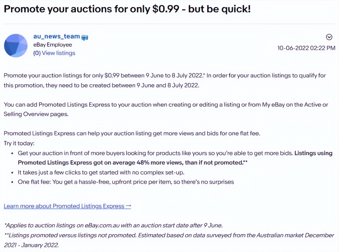 eBay鼓励卖家推出拍卖物品